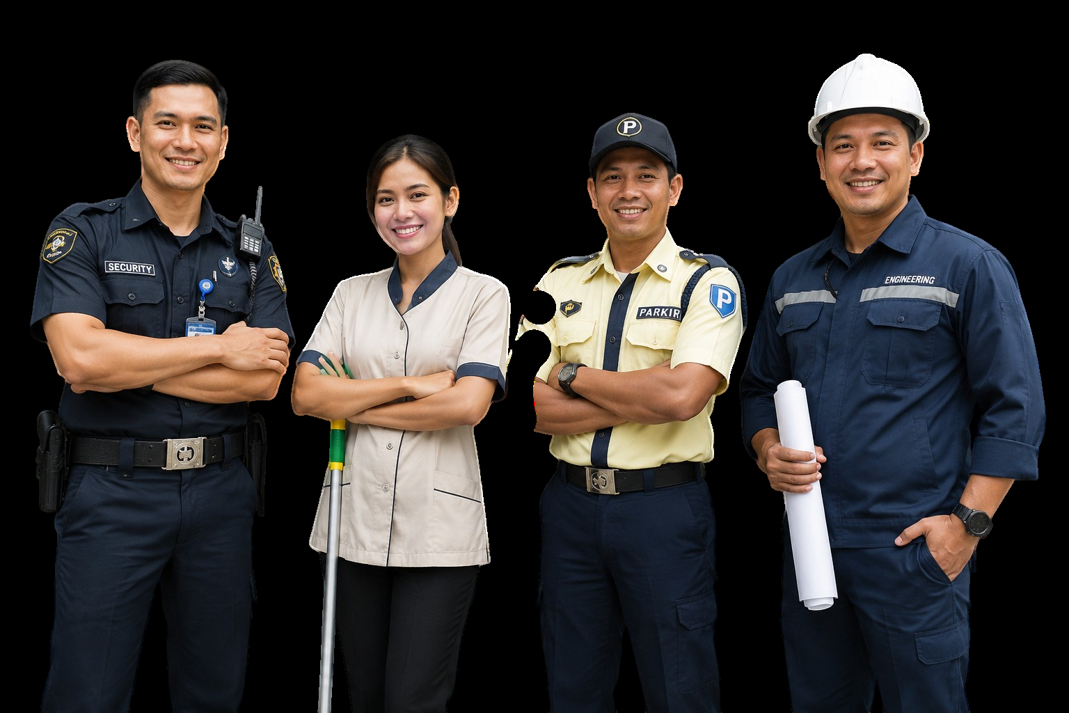 Tim Security, Cleaning Service, Parking, dan Engineering KAWAL